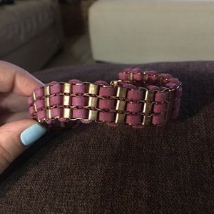 Purple & Gold Statement Bracelet